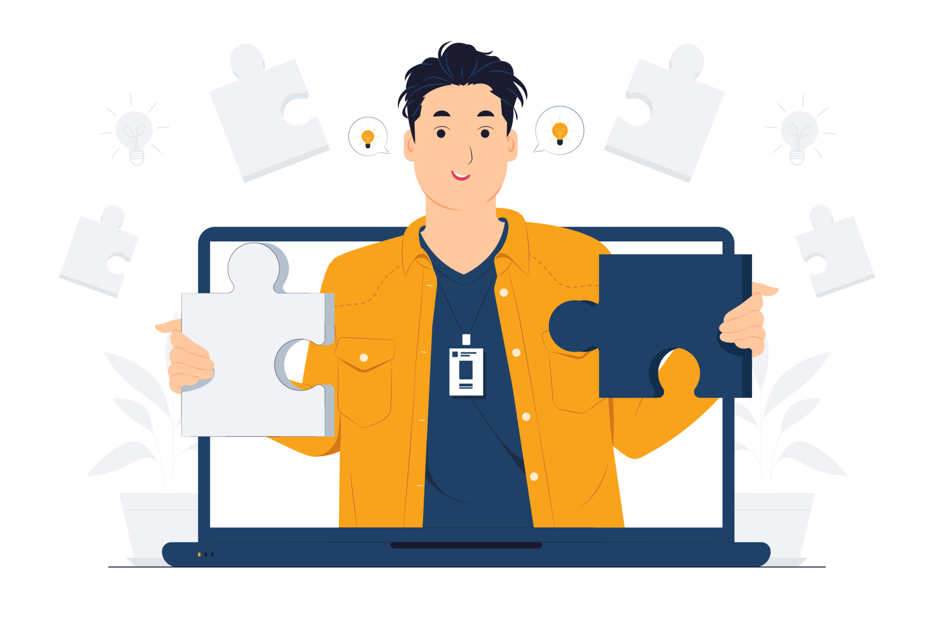 Missing piece showcasing data missing AI to innovate
